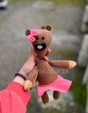 عروسک تدی دختر مستربین (خرس مستربین) ۳۰ سانت 🧸