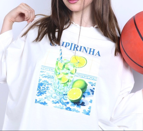 تیشرت باکسی ترند تابستون طرح لیموناد 🍋🍸