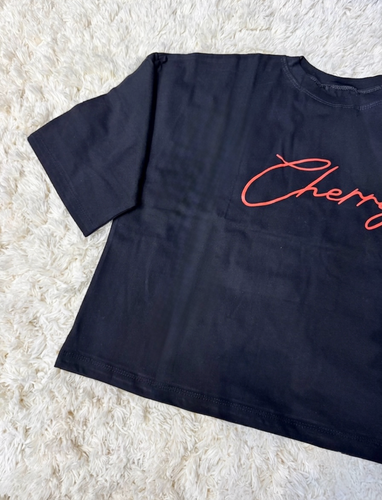 تیشرت باکسی ترند طرح چری 🍒 cherry
